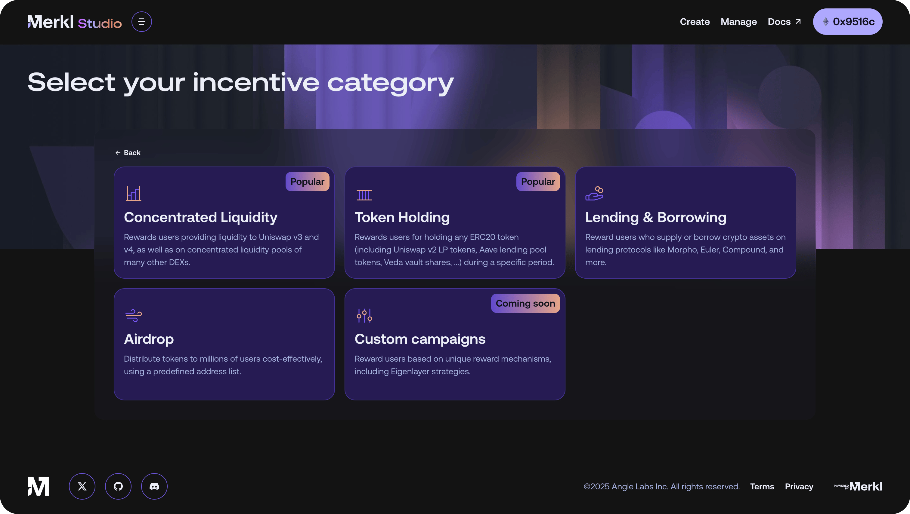 Create incentive campaigns in Merkl Studio
