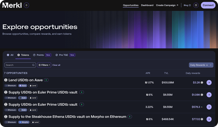 Merkl App Ethena Stablecoin Incentives